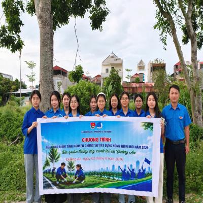 ĐƯỜNG AN: PHỐI HỢP VỚI ĐOÀN PHƯỜNG LÊ ĐẠI HÀNH TỔ CHỨC NGÀY CAO ĐIỂM TÌNH NGUYỆN CHUNG TAY XÂY DỰNG NÔNG THÔN MỚI NĂM 2026 