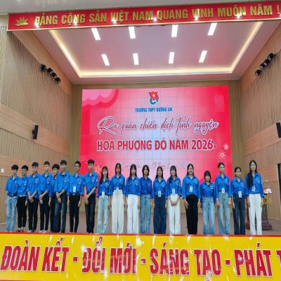 ĐƯỜNG AN: 100% CÁC TRƯỜNG THPT, TT. GDTX TRÊN ĐỊA BÀN XÃ ĐƯỜNG AN TỔ CHỨC RA QUÂN CHIẾN DỊCH HOA PHƯỢNG ĐỎ NĂM 2026