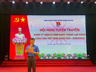 Đoàn TNCS Hồ Chí Minh quận Hải An tổ chức Hội nghị tuyên truyền nhân dịp Kỷ niệm 93 năm ngày thành lập Đảng (03/02/1930-03/02/2023).