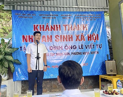 Công trình thanh niên: Xây dựng Nhà an sinh xã hội cho hộ nghèo chào mừng 92 năm Ngày thành lập Đoàn TNCS Hồ Chí Minh