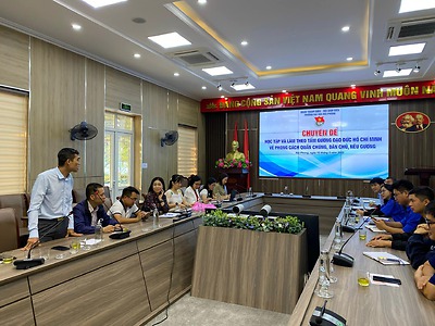 Đoàn trường ĐHHP tổ chức học tập chuyên đề Hồ Chí Minh năm 2023