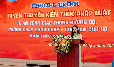 CHƯƠNG TRÌNH TUYÊN TRUYỀN KIẾN THỨC PHÁP LUẬT VỀ AN TOÀN GIAO THÔNG ĐƯỜNG BỘ, PHÒNG CHÁY CHỮA CHÁY - CỨU NẠN CỨU HỘ NĂM HỌC 2024 - 2025