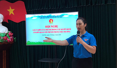 LIÊN ĐỘI TIỂU HỌC NGUYỄN VĂN TRỖI - HOẠT ĐỘNG LẤY Ý KIẾN CỦA TRẺ EM TRONG CÁC QUYẾT ĐỊNH LIÊN QUAN ĐẾN NHÀ TRƯỜNG