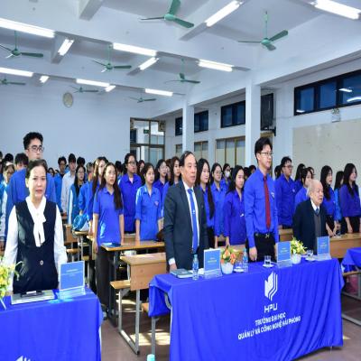 HỘI NGHỊ ĐẠI BIỂU ĐOÀN TNCS HỒ CHÍ MINH TRƯỜNG ĐH QUẢN LÝ & CÔNG NGHỆ HẢI PHÒNG NHIỆM KỲ 2025 – 2027 THÀNH CÔNG TỐT ĐẸP!