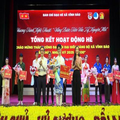 ĐOÀN XÃ VĨNH BẢO TỔ CHỨC CHƯƠNG TRÌNH NGHỆ THUẬT “VỮNG BƯỚC TIẾN VÀO KỈ NGUYÊN MỚI” – TỔNG KẾT HOẠT ĐỘNG HÈ NĂM 2025