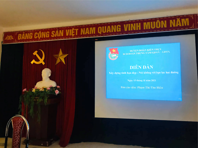 Đoàn Trường Trung tâm GDNN - GDTX huyện Kiến Thụy tổ chức Diễn đàn 