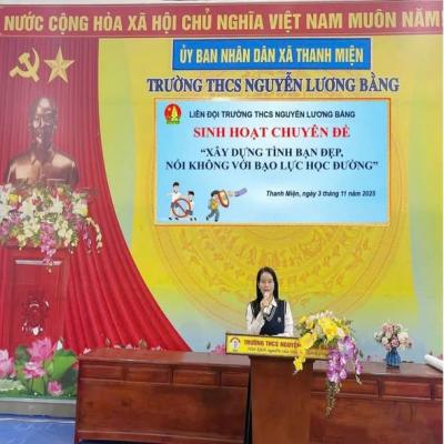 THANH MIỆN: LIÊN ĐỘI THCS NGUYỄN LƯƠNG BẰNG SINH HOẠT CHUYÊN ĐỀ 