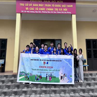 Đoàn Thanh niên - Hội Liên hiệp Thanh niên Phường Nam Đồ Sơn: Ra quân Hưởng ứng Chiến dịch 