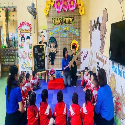 CHI ĐOÀN THANH NIÊN TRƯỜNG MẦM NON HIỆP HÒA TỔ CHỨC HOẠT ĐỘNG Ý NGHĨA CHÀO MỪNG NGÀY 22/12  (Hướng tới kỷ niệm Ngày thành lập Quân đội Nhân dân Việt Nam)