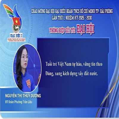 Cùng cán bộ Đoàn, đoàn viên, thanh niên gửi gắm thông điệp tới Đại hội đại biểu Đoàn TNCS Hồ Chí Minh Thành phố Hải Phòng lần thứ I, nhiệm kỳ 2025 - 2030