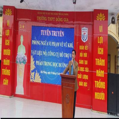 TUYÊN TRUYỀN PHÒNG NGỪA VI PHẠM VỀ VŨ KHÍ, VẬT LIỆU NỔ, CÔNG CỤ HỖ TRỢ VÀ PHÁO TRONG HỌC ĐƯỜNG