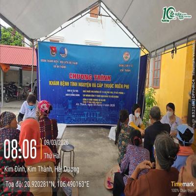 Đoàn xã An Thành tổ chức chương trình Khám bệnh tình nguyện.