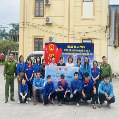 Đoàn xã An Thành phối hợp tuyên truyền lưu động bầu cử đại biểu Quốc hội và đại biểu HĐND các cấp, nhiệm kỳ 2026-2031