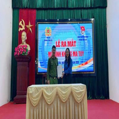 Đoàn thanh niên phối hợp với  Công an phường Trần Liễu phường ra mắt mô hình 