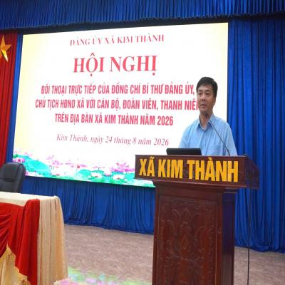 KIM THÀNH: TỔ CHỨC HỘI NGHỊ ĐỐI THOẠI VỚI CÁN BỘ, ĐOÀN VIÊN, THANH NIÊN.