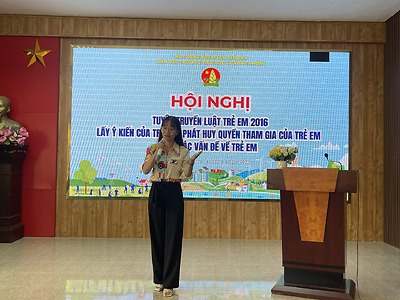 Liên đội TH Lê Hồng Phong: Hội nghị Tuyên truyền Luật Trẻ em 2016 và lấy ý kiến của trẻ em, phát huy quyền tham gia của trẻ em vào các vấn đề của trẻ em