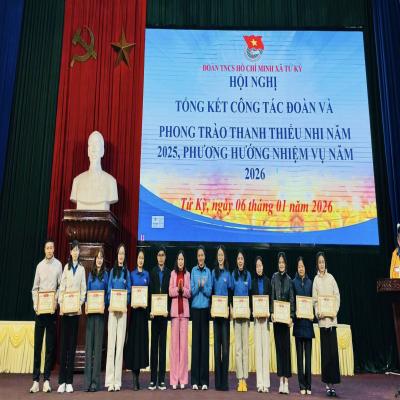 ĐOÀN XÃ TỨ KỲ TỔ CHỨC HỘI NGHỊ TỔNG KẾT CÔNG TÁC ĐOÀN VÀ PHONG TRÀO THANH THIẾU NHI NĂM 2025