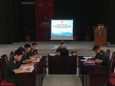 Đoàn TN Bộ chỉ huy quân sự thành phố Hải Phòng quán triệt Nghị quyết Đại hội Đảng các cấp qua hình thức trực tuyến