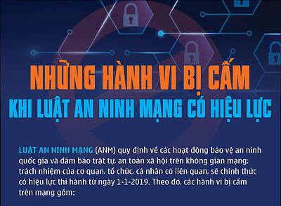 NHỮNG HÀNH VI BỊ CẤM KHI LUẬT AN NINH MẠNG CÓ HIỆU LỰC KỂ TỪ NGÀY 01/01/2019