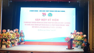 Lễ kỷ niệm 73 năm Ngày truyền thống lực lượng Thanh niên xung phong Việt Nam anh hùng và 45 năm Ngày thành lập Trung đoàn 371 Cựu TNXP thành phố Hải Phòng