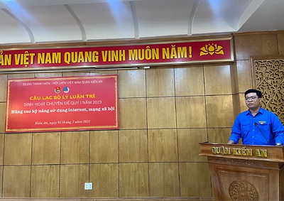 CLB lý luận trẻ quận Kiến An tổ chức sinh hoạt chuyên đề quý I năm 2023