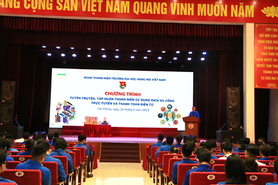 Chương trình tuyên truyền, tập huấn cho thanh niên sử dụng dịch vụ công trực tuyến và thanh toán điện tử tại Trường Đại học Hàng hải Việt Nam
