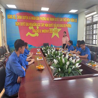 ỦY BAN KIỂM TRA QUẬN ĐOÀN KIỂM TRA CÔNG TÁC TRIỂN KHAI THU NỘP ĐOÀN PHÍ VÀ VỐN VAY ỦY THÁC TẠI PHƯỜNG HẢI THÀNH