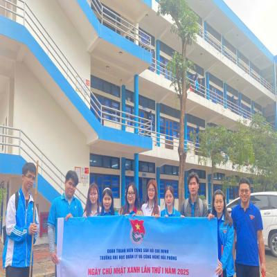 ĐOÀN TRƯỜNG ĐẠI HỌC QUẢN LÝ VÀ CÔNG NGHỆ HẢI PHÒNG RA QUÂN “NGÀY CHỦ NHẬT XANH” LẦN THỨ I – 23/3/2025