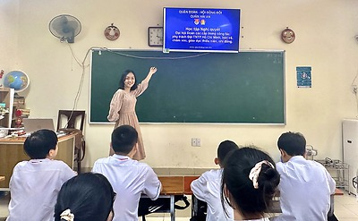 Liên đội THCS Đằng Lâm đồng loạt tổ chức giờ học về Tuyên truyền cho đội viên về Nghị quyết Đại hội Đoàn các cấp trong công tác Phụ trách Đội TNTP Hồ Chí Minh bảo vệ chăm sóc thiếu niên nhi đồng. 