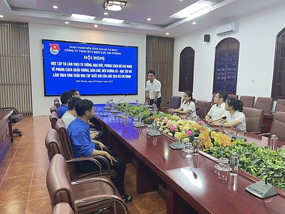 Hội nghị Học tập và làm theo tư tưởng, đạo đứcm phong cách Hồ Chí Minh năm 2023 của Đoàn thanh niên Công ty Điện lực Hải Phòng