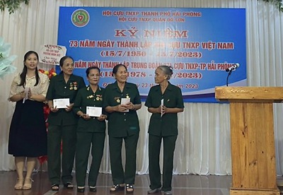 Quận đoàn Đồ Sơn thăm tặng quà cho cựu TNXP nhân kỷ niệm 73 năm Ngày thành lập Cựu TNXP Việt Nam (15/7/1950 - 15/7/2023)