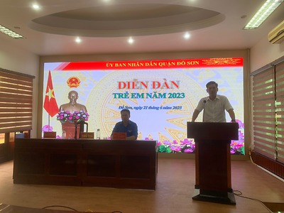 BCĐ Hè quận Đồ Sơn tổ chức Diễn đàn trẻ em cấp quận năm 2023