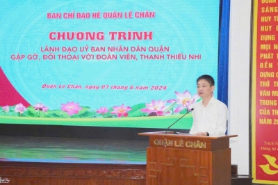 Ban Chỉ đạo hè quận Lê Chân tổ chức Khai mạc hoạt động hè - Phát động Tháng hành động vì trẻ em - Gặp gỡ, đối thoại với đoàn viên, thanh thiếu nhi năm 2024