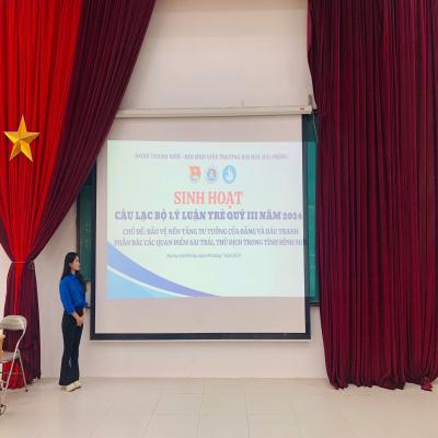 Sinh hoạt Câu lạc bộ lý luận trẻ Quý III Năm 2024 với chủ đề “Bảo vệ nền tảng tư tưởng của Đảng và đấu tranh phản bác các quan điểm sai trái, thù địch trong tình hình mới”