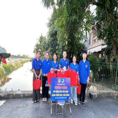 ĐOÀN XÃ NAM SÁCH TRIỂN KHAI MÔ HÌNH CHỢ DÂN SINH GIẢM THIỂU RÁC THẢI NHỰA.