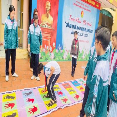 ĐOÀN THANH NIÊN - HỘI ĐỒNG ĐỘI XÃ NAM SÁCH CHỈ ĐẠO LIÊN ĐỘI TRƯỜNG THCS NGUYỄN TRÃI PHÁT ĐỘNG MÔ HÌNH “GIỜ RA CHƠI TRẢI NGHIỆM, SÁNG TẠO