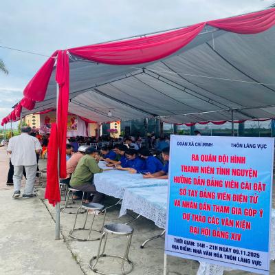 Đoàn xã Chí Minh tiếp tục ra quân đội hình 