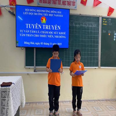 ĐOÀN PHƯỜNG ĐÔNG HẢI: MÔ HÌNH TƯ VẤN TÂM LÝ, CHĂM SÓC SỨC KHOẺ TÂM THẦN CHO THANH THIẾU NHI