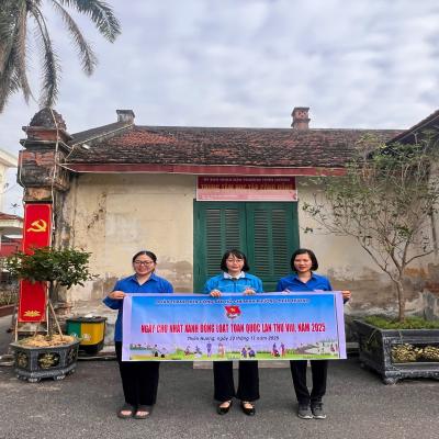 ĐOÀN PHƯỜNG THIÊN HƯƠNG HƯỞNG ỨNG NGÀY CHỦ NHẬT XANH ĐỒNG LOẠT TOÀN QUỐC LẦN THỨ VIII