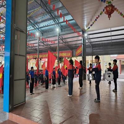 Tuổi trẻ xã An Thành đồng loạt tổ chức Lễ Chào cờ chào mừng Đại hội Đảng toàn quốc lần thứ XIV