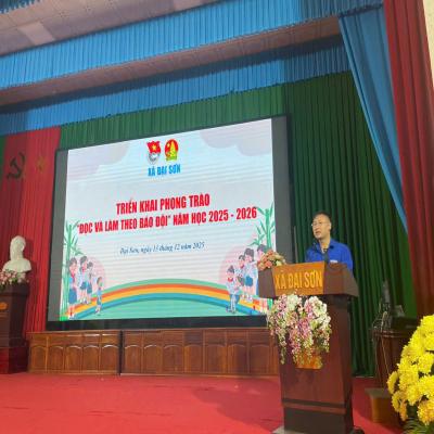 XÃ ĐẠI SƠN TRIỂN KHAI PHONG TRÀO “ĐỌC VÀ LÀM THEO BÁO ĐỘI” NĂM HỌC 2025 – 2026