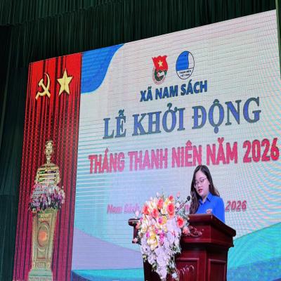 ĐOÀN XÃ NAM SÁCH TỔ CHỨC LỄ KHỞI ĐỘNG THÁNG THANH NIÊN NĂM 2026