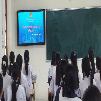 LIÊN ĐỘI TRƯỜNG THCS KIM TÂN, XÃ AN THÀNH TỔ CHỨC TUYÊN TRUYỀN LUẬT TRẺ EM