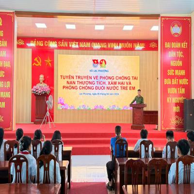 ĐOÀN THAH NIÊN - HỘI ĐỒNG ĐỘI XÃ TUYÊN TRUYỀN  PHÒNG, CHỐNG TAI NẠN THƯƠNG TÍCH, XÂM HẠI VÀ ĐUỐI NƯỚC TRẺ EM