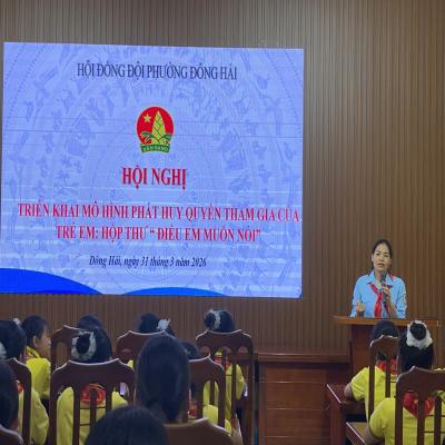 HỘI ĐỒNG ĐỘI PHƯỜNG ĐÔNG HẢI: MÔ HÌNH PHÁT HUY QUYỀN THAM GIA CỦA TRẺ EM: HỘP THƯ 
