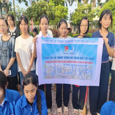 TUỔI TRẺ AN THÀNH CHUNG TAY TRỒNG VÀ CHĂM SÓC CÂY XANH, BẢO VỆ MÔI TRƯỜNG 
