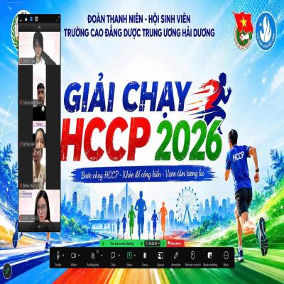 HỘI SINH VIÊN VIỆT NAM TRƯỜNG CAO ĐẲNG DƯỢC TRUNG ƯƠNG HẢI DƯƠNG TỔ CHỨC GIẢI CHẠY “HCCP 2026 – BƯỚC CHẠY HCCP – KHỎE ĐỂ CỐNG HIẾN – VƯƠN TẦM TƯƠNG LAI”